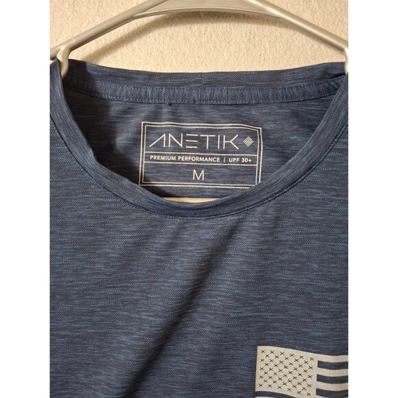 Anetik Premium Performance Shirt Men's Medium UPF30+ Built For Chaos Spell Out - Picture 5 of 8